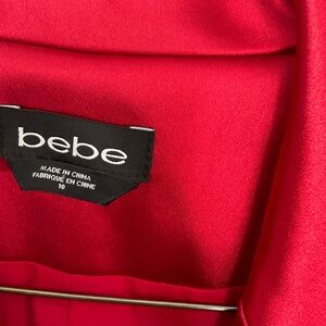 Bebe Vibrant Red Satin Piece